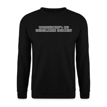 Wissenschaft - Wissenschaft: Ein unendlicher - Unisex Pullover - Schwarz - Vorne - Alina (178cm) & Michal (187cm)