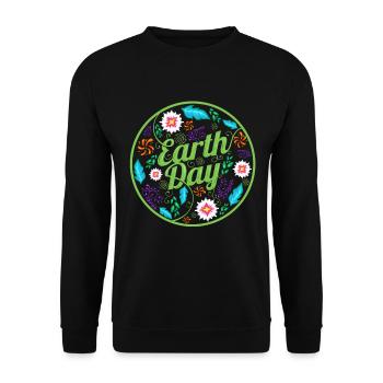 Logo With Flowers, Feathers And Ornaments For - Unisex Pullover - Schwarz - Vorne - Alina (178cm) & Michal (187cm)
