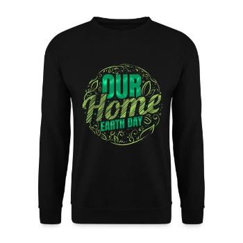 Logo Notre maison dans le style asiatique pour le Jour de la Terre - Sweat-shirt Unisexe - noir - Devant - Alina (178cm) & Michal (187cm)