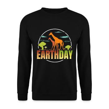 Logo Africa Giraffes In Savannah For Earth Day - Unisex Pullover - Schwarz - Vorne - Alina (178cm) & Michal (187cm)