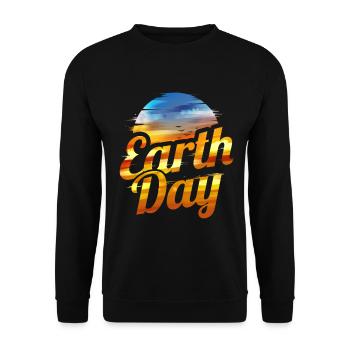 Coucher de soleil avec des oiseaux volants pour le Jour de la Terre - Sweat-shirt Unisexe - noir - Devant - Alina (178cm) & Michal (187cm)