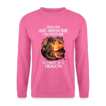 Créatures mythiques Dragon Cadeau Hommes Dragon pour A - Sweat-shirt Unisexe - rose - Devant