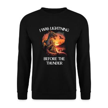 Mythical Creatures Dragon Gift Men Dragon for A - Unisex Sweatshirt - black - Front - Alina (178cm) & Michal (187cm)