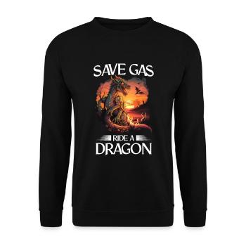Fabelwesen Drachen Geschenk Männer Drache Für Eine - Unisex Pullover - Schwarz - Vorne - Alina (178cm) & Michal (187cm)