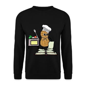 Peanut Cookbook Hobby Chef Cuisinière de cuisine - Sweat-shirt Unisexe - noir - Devant - Alina (178cm) & Michal (187cm)