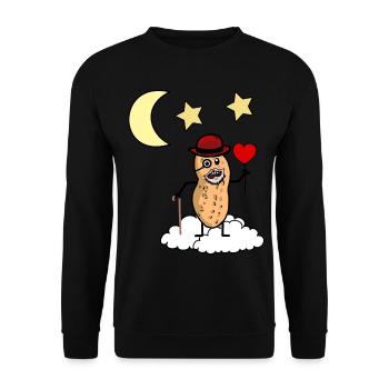 Peanut Grandpa Heaven Jensei's Death Cloud Reincarnation - Unisex Sweatshirt - black - Front - Alina (178cm) & Michal (187cm)