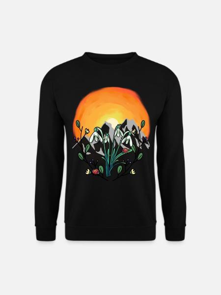 Sunshine Spring Snowdrop Austria - Unisex Sweatshirt - black