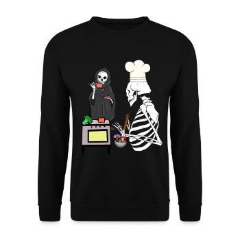 Ghosts Kitchen Horror Midnight Cooking Gourmet - Sweat-shirt Unisexe - noir - Devant - Alina (178cm) & Michal (187cm)