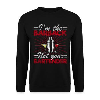 At The Barback Not Your Bartender - Unisex Sweatshirt - black - Front - Alina (178cm) & Michal (187cm)