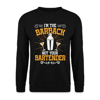 At The Barback Not Your Bartender - Unisex Sweatshirt - black - Front - Alina (178cm) & Michal (187cm)
