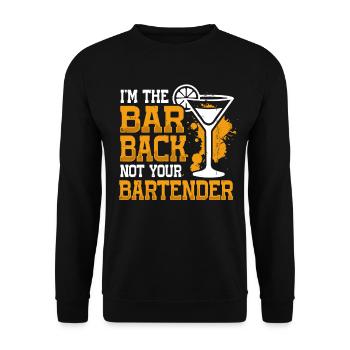 Chez The Barback Not Your Barman - Sweat-shirt Unisexe - noir - Devant - Alina (178cm) & Michal (187cm)