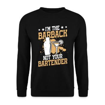 At The Barback Not Your Bartender - Unisex Sweatshirt - black - Front - Alina (178cm) & Michal (187cm)