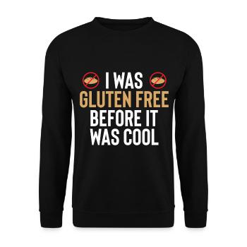 Funny I Was Gluten Free Before It Was Cool For Glu - Unisex Sweatshirt - black - Front - Alina (178cm) & Michal (187cm)