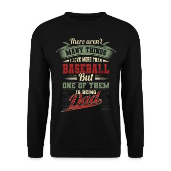 Vatertag Baseball Papa Vater Geburtstagsgeschenk - Unisex Pullover - Schwarz - Vorne - Alina (178cm) & Michal (187cm)