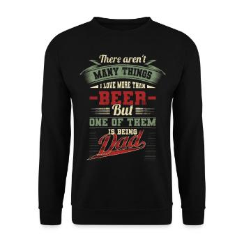 Vatertag Bier Brauen Papa Geburtstagsgeschenk - Unisex Pullover - Schwarz - Vorne - Alina (178cm) & Michal (187cm)