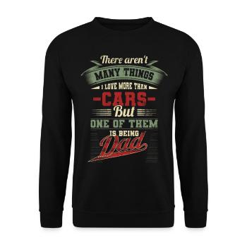 Vatertag Auto Autos Vates Geburtstagsgeschenk - Unisex Pullover - Schwarz - Vorne - Alina (178cm) & Michal (187cm)
