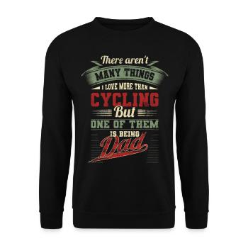 Vatertag Radfahren Papa Vater Geburtstagsgeschenk - Unisex Pullover - Schwarz - Vorne - Alina (178cm) & Michal (187cm)