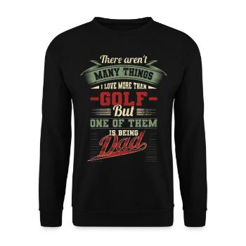 Vatertag Golf Golfen Vater Geburtstagsgeschenk - Unisex Pullover - Schwarz - Vorne - Alina (178cm) & Michal (187cm)