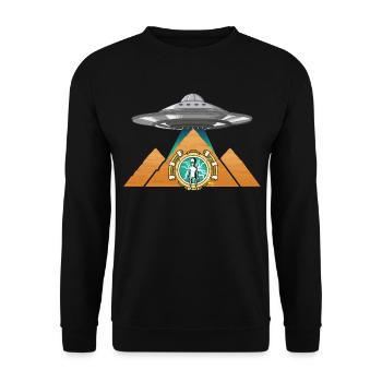Ancient Astronaut Egyptian Pyramid For Anthropolog - Unisex Sweatshirt - black - Front - Alina (178cm) & Michal (187cm)