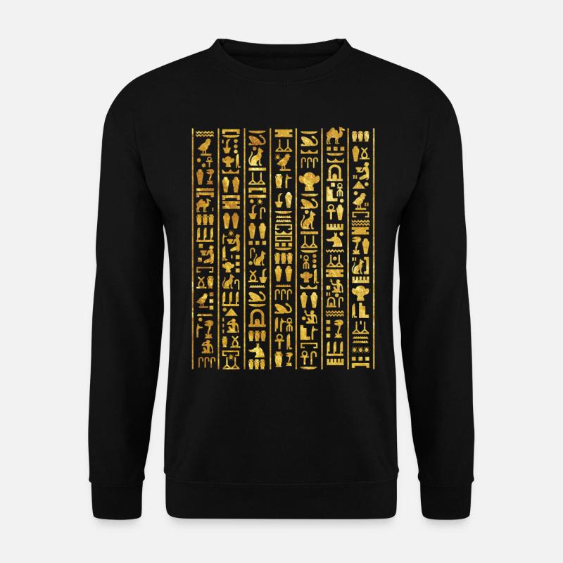 Egyptian Hieroglyphics For Archeologist - Unisex Sweatshirt - black
