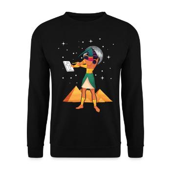 Ancient Egypt God Ra Ankh Symbol Anthropologist - Unisex Pullover - Schwarz - Vorne - Alina (178cm) & Michal (187cm)