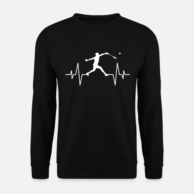 Badminton Herzschlag - Unisex Pullover - Schwarz