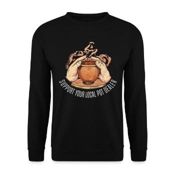 Poterie Argile Cours de poterie Poterie Getöpfert - Sweat-shirt Unisexe - noir - Devant - Alina (178cm) & Michal (187cm)