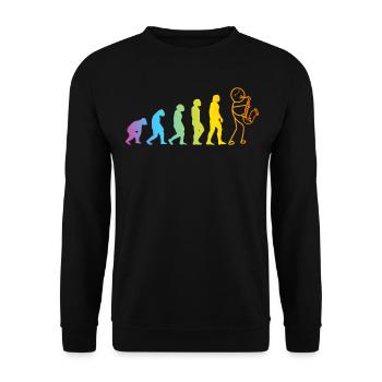Saxophone Player Evolution Saxophone Saxophonist E - Unisex Pullover - Schwarz - Vorne - Alina (178cm) & Michal (187cm)