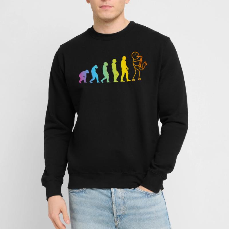 Saxophone Player Evolution Saxophone Saxophonist E Unisex Sweatshirt