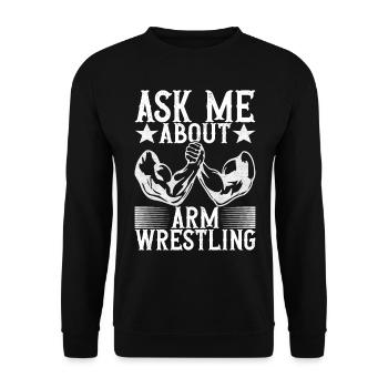 Arm wrestling arm wrestling - Unisex Sweatshirt - black - Front - Alina (178cm) & Michal (187cm)