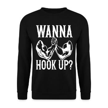 Bras de fer Bras de fer - Sweat-shirt Unisexe - noir - Devant - Alina (178cm) & Michal (187cm)