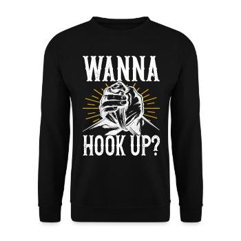 Arm wrestling arm wrestling - Unisex Sweatshirt - black - Front - Alina (178cm) & Michal (187cm)