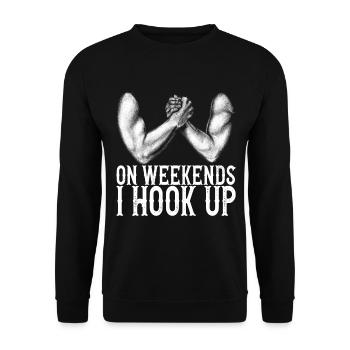 Bras de fer Bras de fer - Sweat-shirt Unisexe - noir - Devant - Alina (178cm) & Michal (187cm)