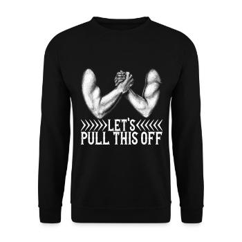 Arm wrestling arm wrestling - Unisex Sweatshirt - black - Front - Alina (178cm) & Michal (187cm)
