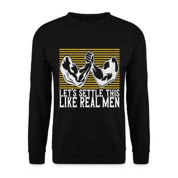 Arm wrestling arm wrestling - Unisex Sweatshirt - black - Front - Alina (178cm) & Michal (187cm)