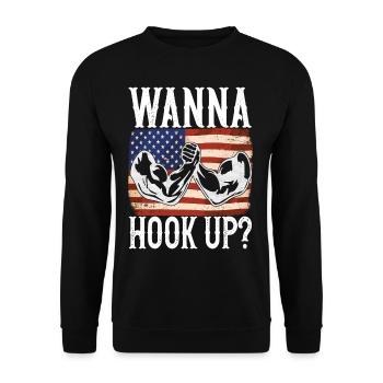 Arm wrestling arm wrestling - Unisex Sweatshirt - black - Front - Alina (178cm) & Michal (187cm)