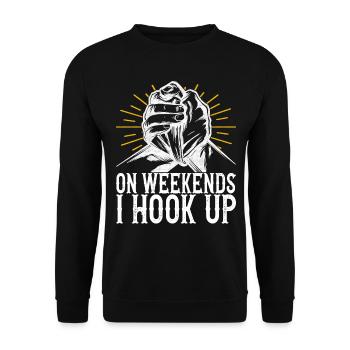 Bras de fer Bras de fer - Sweat-shirt Unisexe - noir - Devant - Alina (178cm) & Michal (187cm)