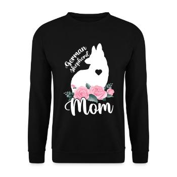 German Shepherd Mom - Unisex Sweatshirt - black - Front - Alina (178cm) & Michal (187cm)