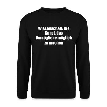 Wissenschaft - Wissenschaft: Die Kunst, das - Unisex Pullover - Schwarz - Vorne - Alina (178cm) & Michal (187cm)