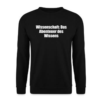 Wissenschaft - Wissenschaft: Das Abenteuer des - Unisex Pullover - Schwarz - Vorne - Alina (178cm) & Michal (187cm)