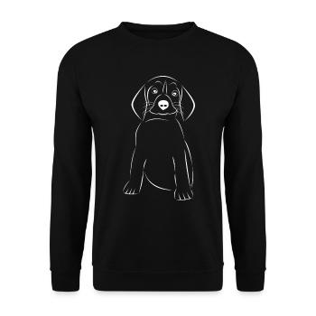 mignon chien animal de compagnie - Sweat-shirt Unisexe - noir - Devant - Alina (178cm) & Michal (187cm)