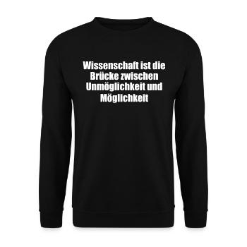 Wissenschaft - Wissenschaft ist die Brücke - Unisex Pullover - Schwarz - Vorne - Alina (178cm) & Michal (187cm)