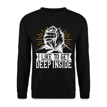 Arm wrestling arm wrestling - Unisex Sweatshirt - black - Front - Alina (178cm) & Michal (187cm)