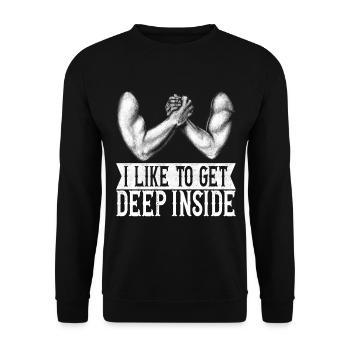 Arm wrestling arm wrestling - Unisex Sweatshirt - black - Front - Alina (178cm) & Michal (187cm)