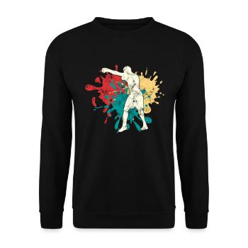 Boxe - Sweat-shirt Unisexe - noir - Devant - Alina (178cm) & Michal (187cm)