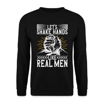 Arm wrestling arm wrestling - Unisex Sweatshirt - black - Front - Alina (178cm) & Michal (187cm)