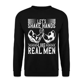 Arm wrestling arm wrestling - Unisex Sweatshirt - black - Front - Alina (178cm) & Michal (187cm)