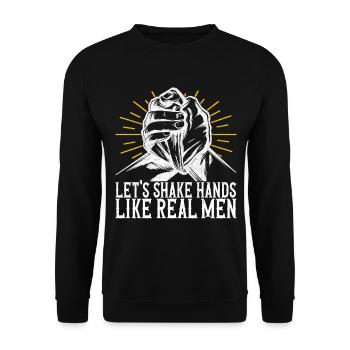Arm wrestling arm wrestling - Unisex Sweatshirt - black - Front - Alina (178cm) & Michal (187cm)