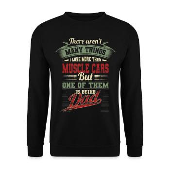 Fête des pères Muscle Cars Voitures Mécanicien Papa Papa - Sweat-shirt Unisexe - noir - Devant - Alina (178cm) & Michal (187cm)
