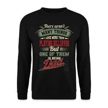 Vatertag Billard Papa Vater Geburtstag Geschenk - Unisex Pullover - Schwarz - Vorne - Alina (178cm) & Michal (187cm)